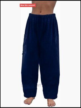 Cotton Terry Towel Pants – Beach Coverup – Resort Wear – Joggers